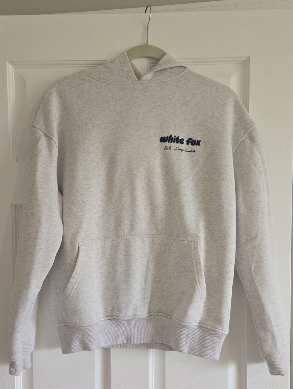White Fox Boutique Light Gray Logo Hoodie